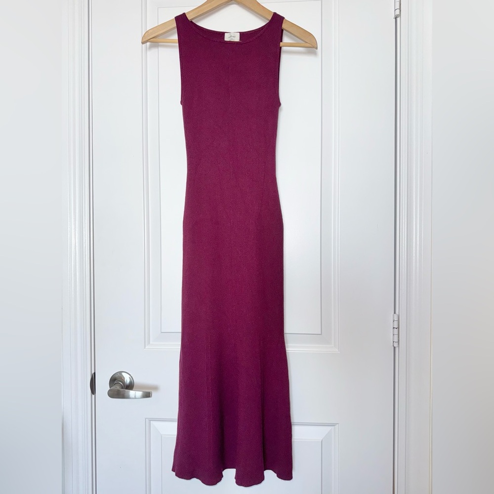 Aritzia Wilfred Tierra Dress, spiced burgundy, body-con dress, 2xs - Picture 10 of 15